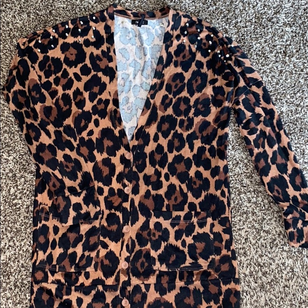 Cardigan leopard print